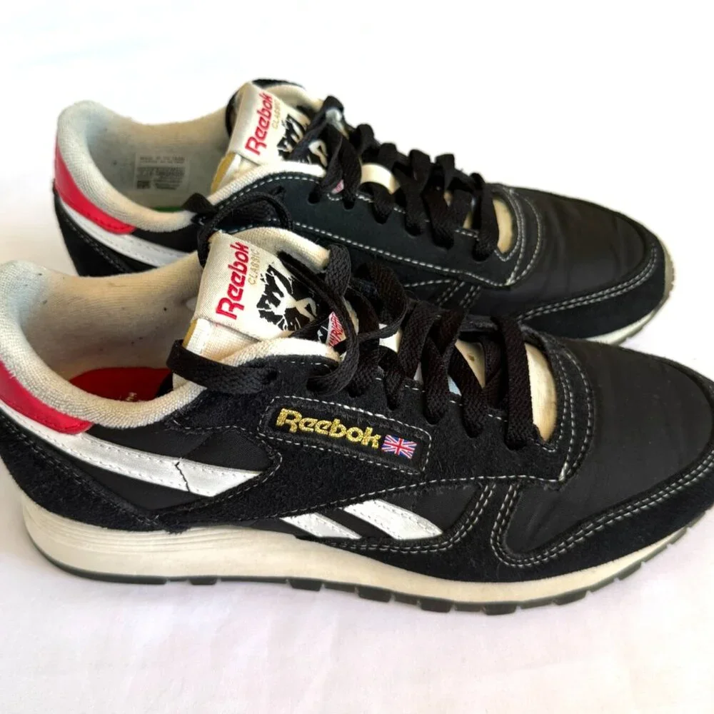 REEBOK HUMAN RIGHTS NOW CLASSIC LEATHER SHOES MENS 7 BLACK LIFESTYLE SNEAKERS